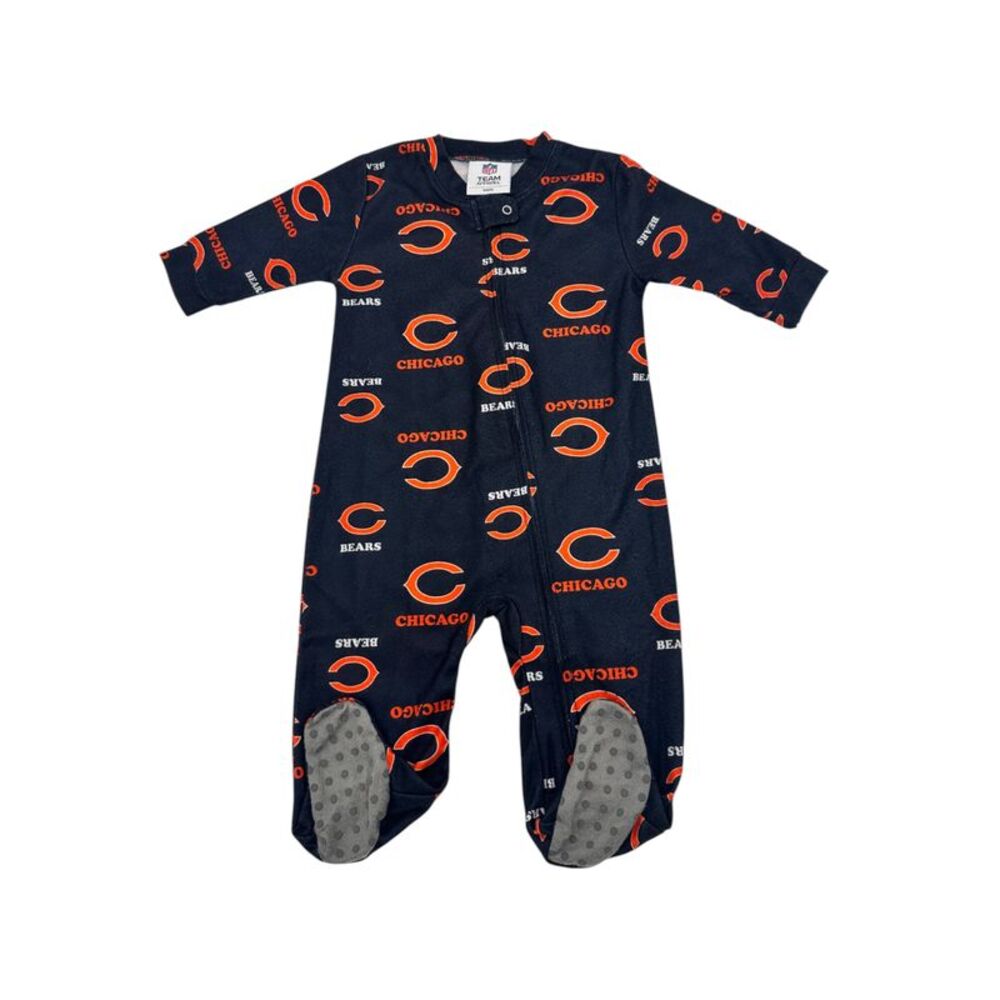 NFL Chicago Bears Infant One-Piece Outfit with Footies in Navy Blue, 3-6 Months